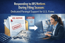 Responding to IRS Notices During Filing Season: Dedicated Paralegal Support for U.S. Firms