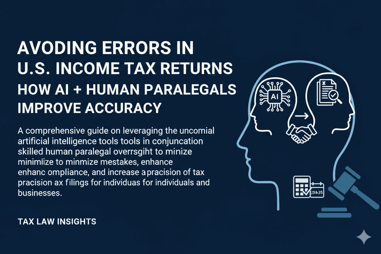 Image for Avoiding Errors in U.S. Income Tax Returns: How AI + Human Paralegals Improve Accuracy